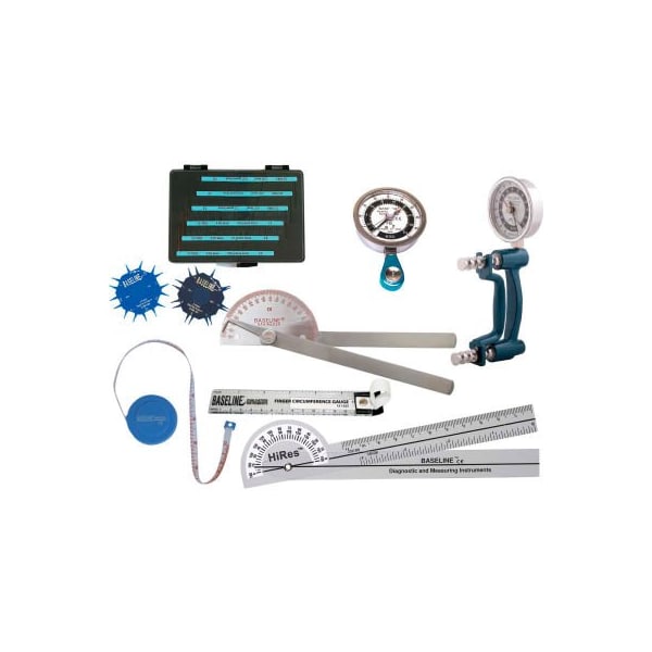 Fabrication Enterprises Baseline 8-Piece Standard Hand Evaluation Set, Blue 12-0128 - main